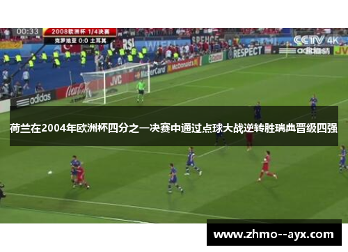 荷兰在2004年欧洲杯四分之一决赛中通过点球大战逆转胜瑞典晋级四强
