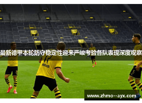 最新德甲本轮防守稳定性迎来严峻考验各队表现深度观察